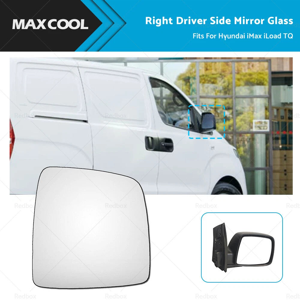 Right Driver Side Mirror Glass for Hyundai iMax (2008)
