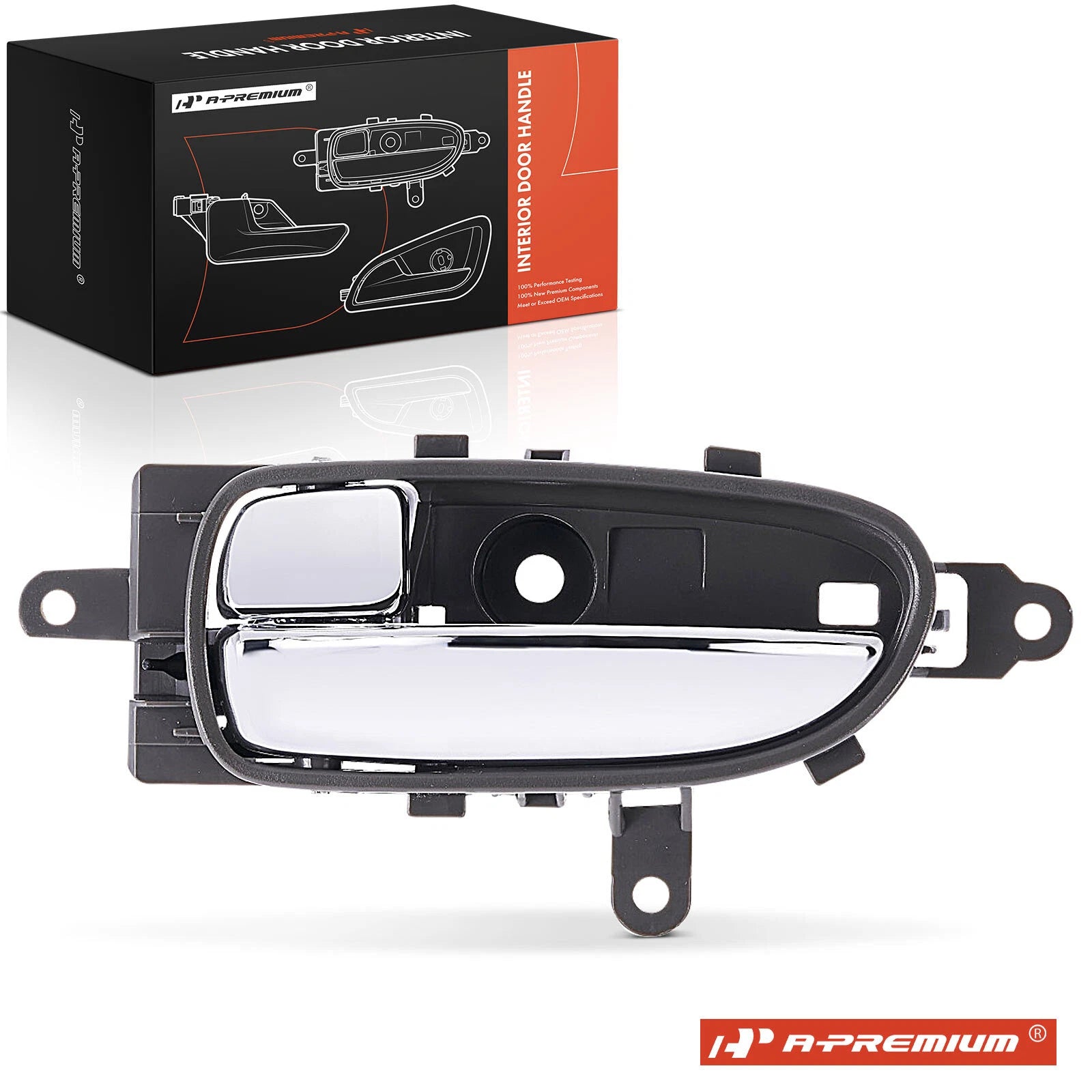 Left Interior Door Handle for Nissan Altima Maxima (2013–2021) Gray Chrome