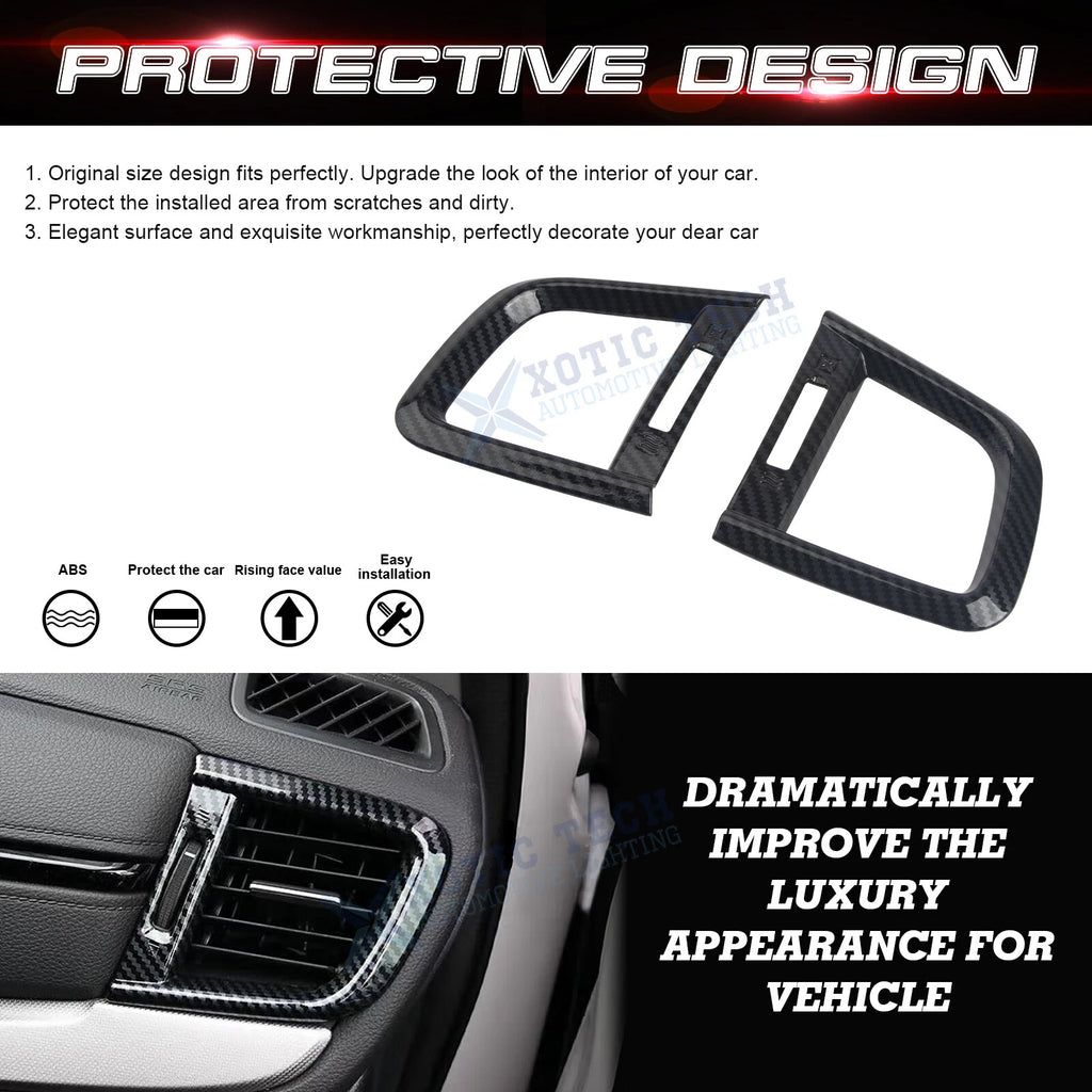 Carbon Fiber Pattern Side AC Vent Outlet Cover Trim for Honda CR-V (2017-2022)