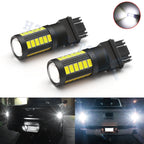 6000K Xenon White LED Backup Reverse Light Bulbs for 3156/3157 (2016–2024)