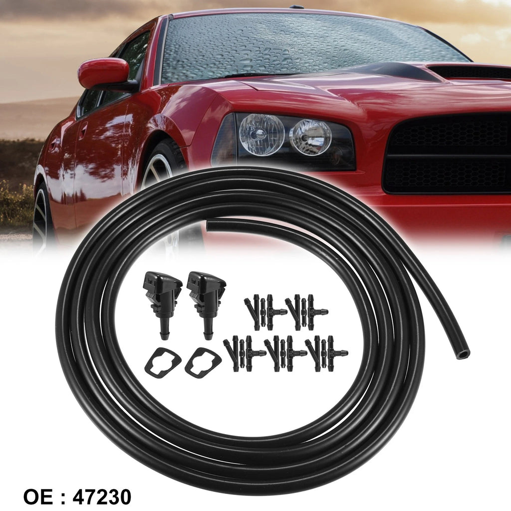 2X Windshield Washer Nozzle Hose Kit for Subaru Impreza (2008–2012) 47230