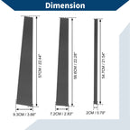 6 Pcs Door Pillar Window Trim for Ford Expedition (2018–2023) Carbon Fiber