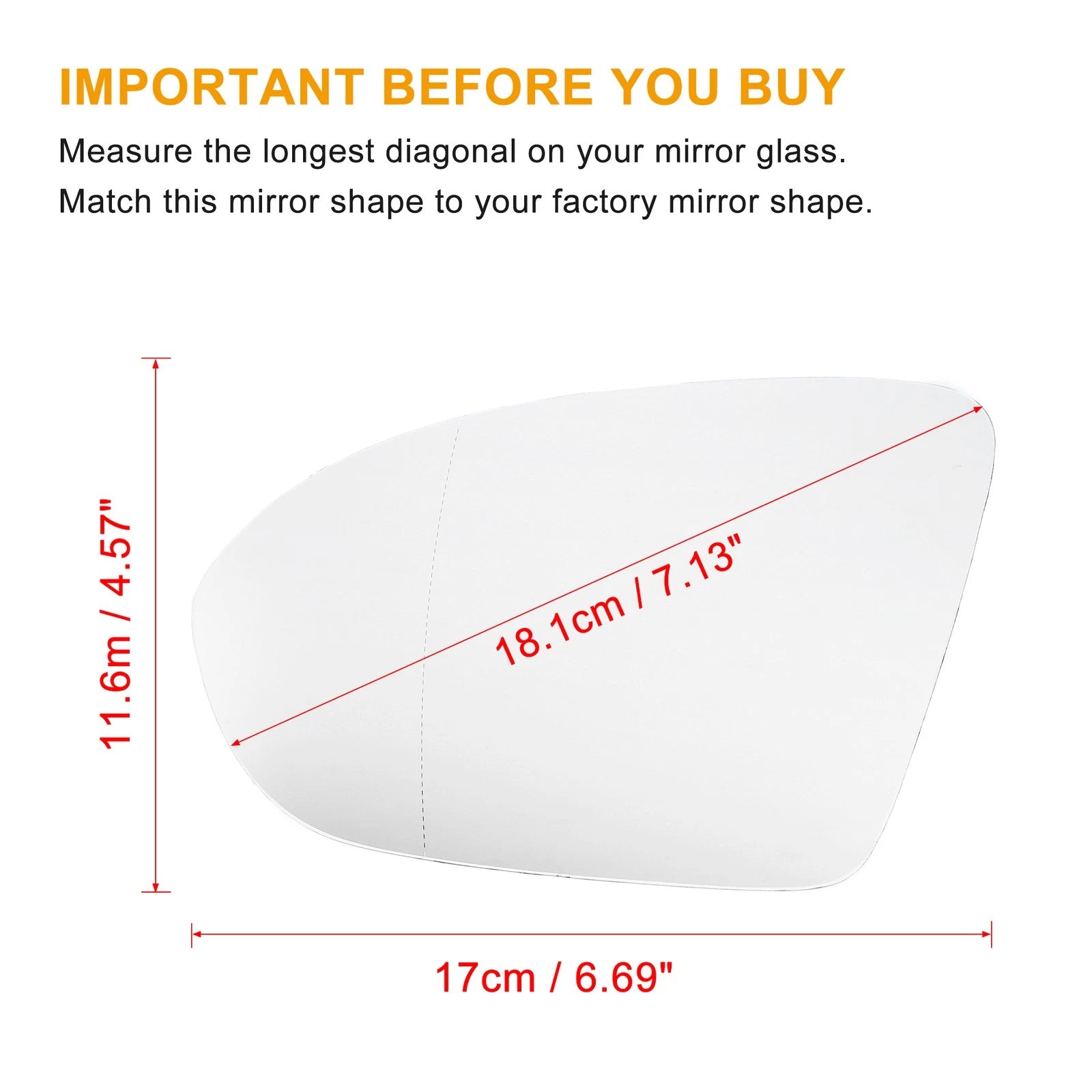 Heated Rearview Mirror Glass for Chevrolet Cruze (2011–2016)
