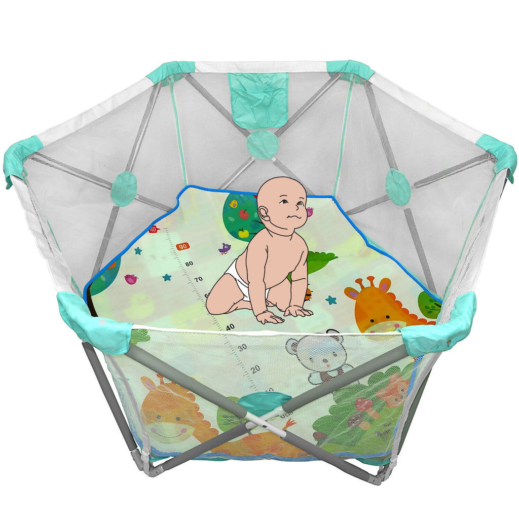 Portable Mesh Playard for Dogs & Kids (Home, Park, Beach)