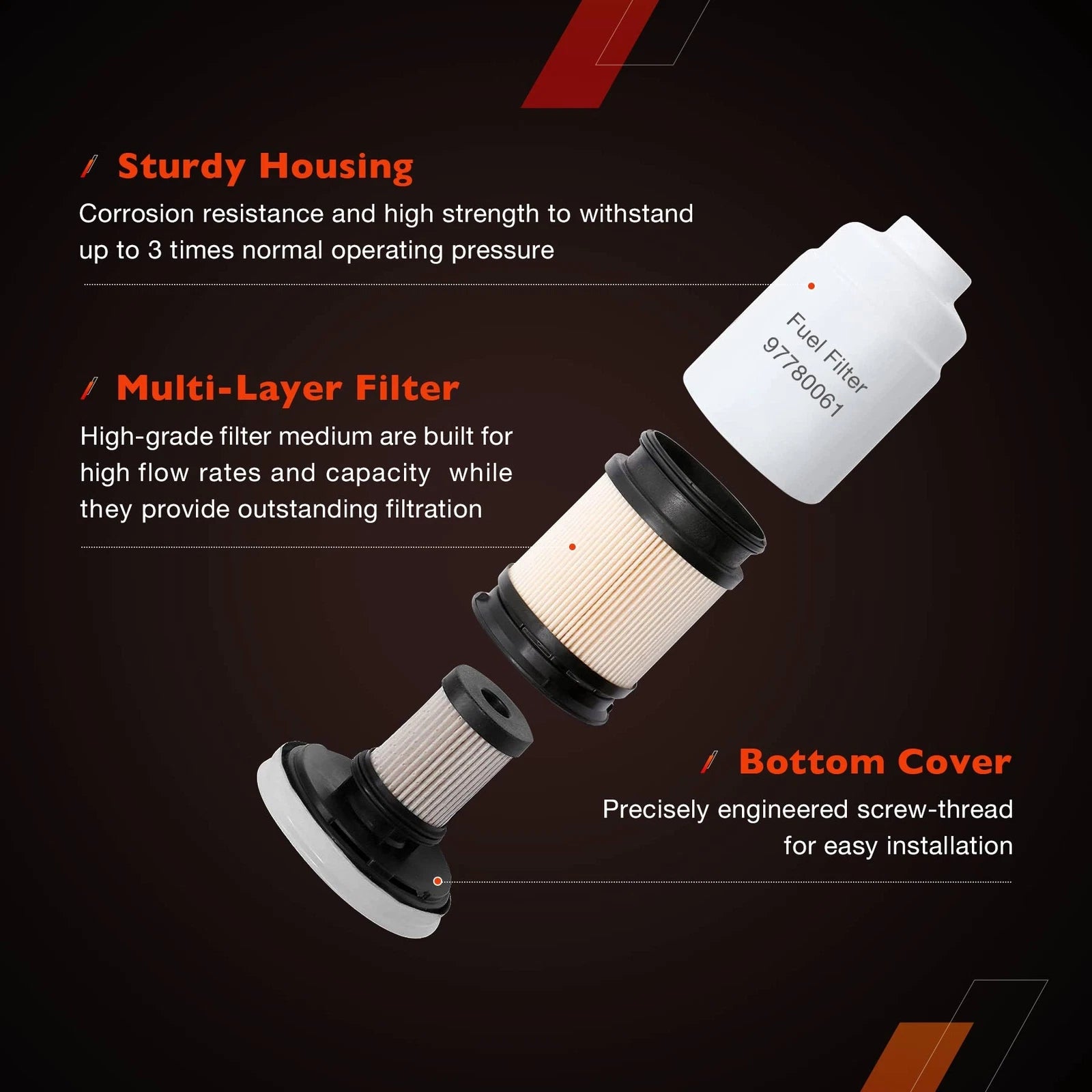 Fuel Filter Housing for GMC Sierra, Chevy Silverado (2001-2004)