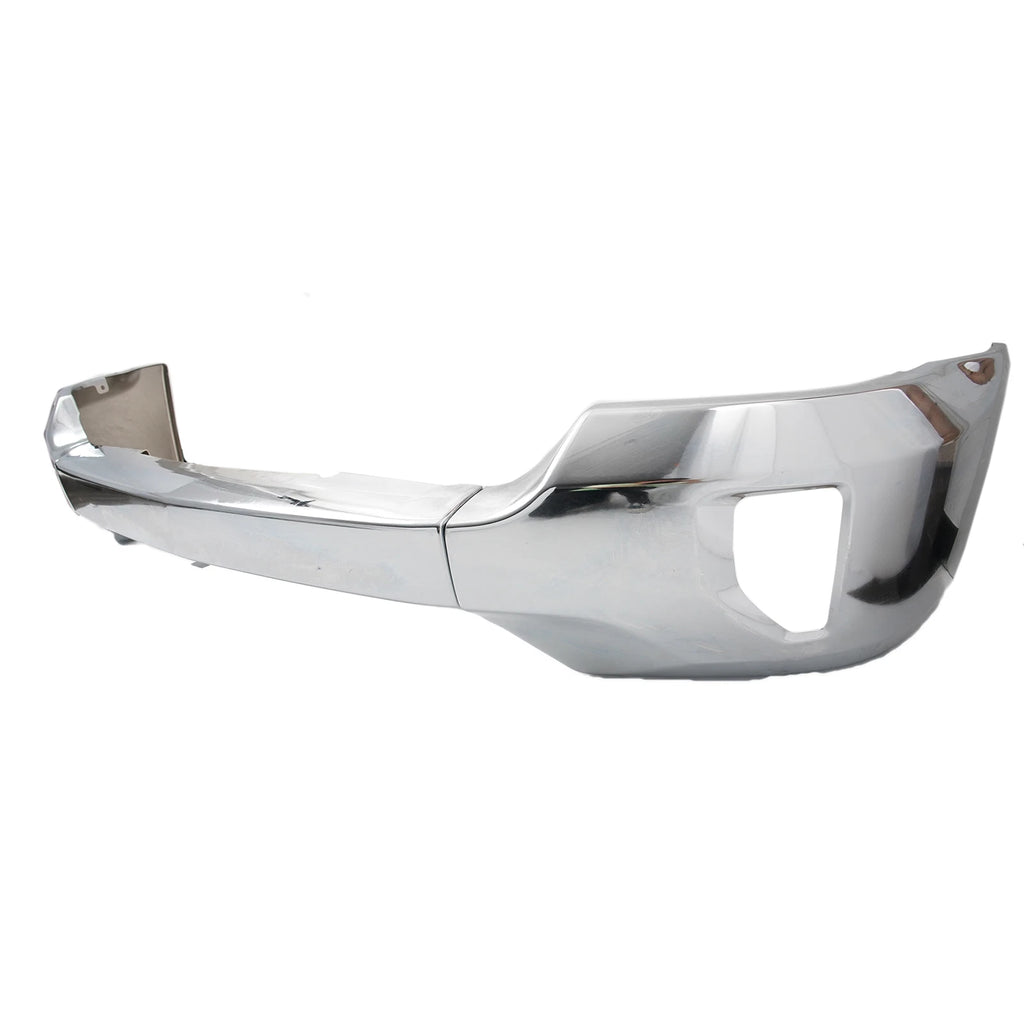 Front Bumper Face Bar for Chevy Silverado 1500 (2016–2019) Chrome, Fog Light Hole