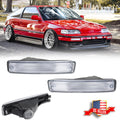 JDM Chrome Clear Front Bumper Turn Signal Lights for Honda CRX (1990–1991)
