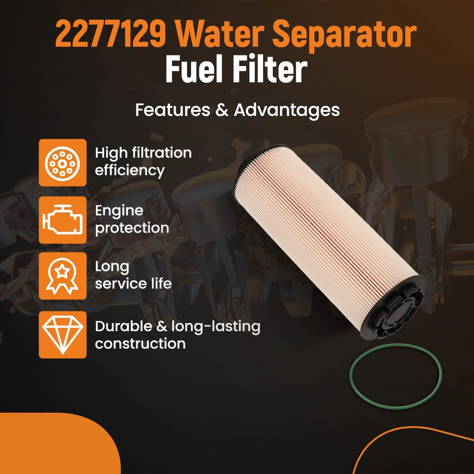 Fuel Filter for Paccar MX-13 MX13 Diesel Engine (2010–2016)