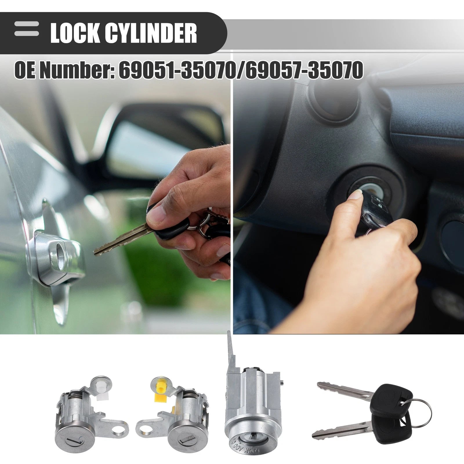 Ignition Switch Lock Cylinder Door Switch No. 69051-35070 for Toyota Tacoma (1995–2004)