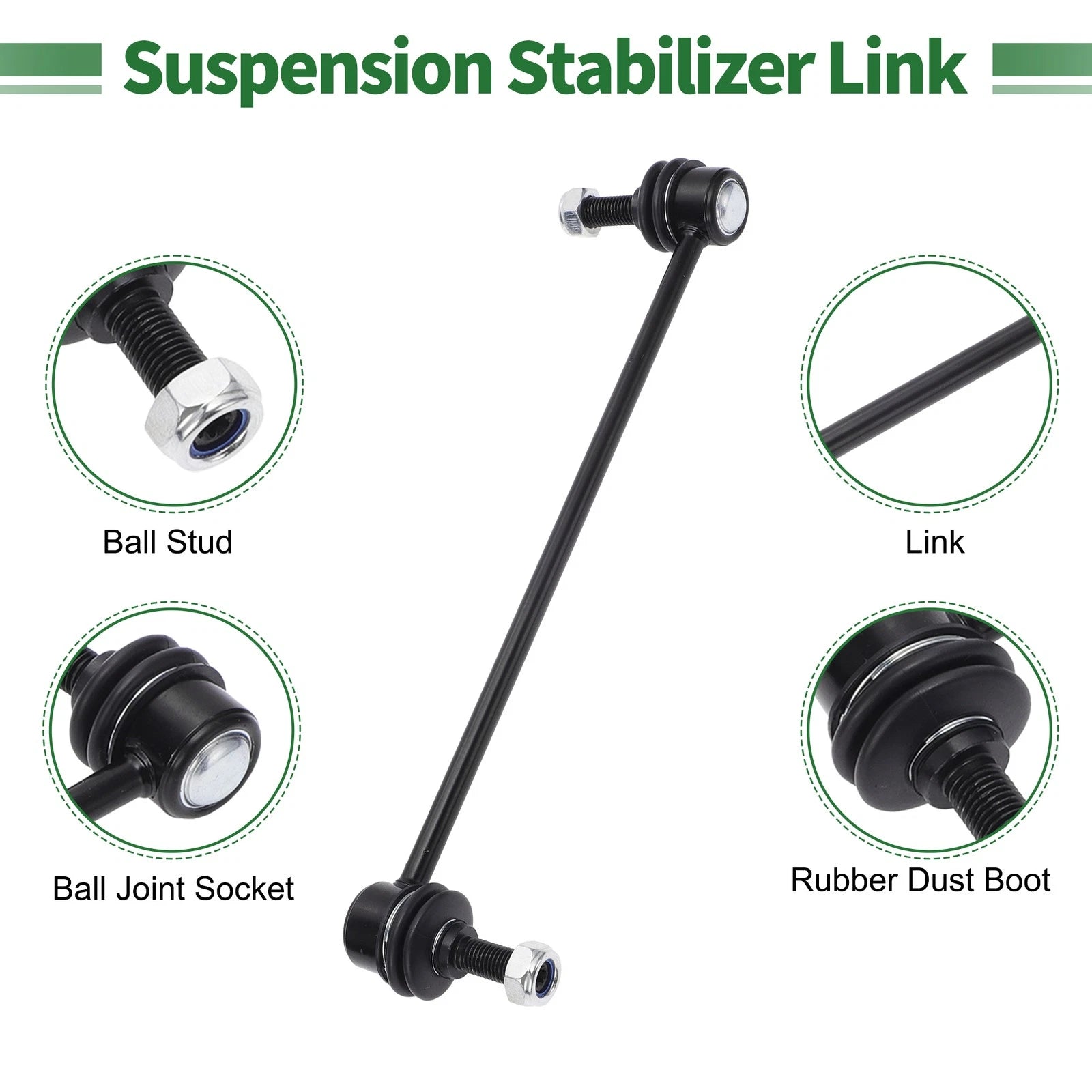 8pcs Front Suspension Kit Tie Rod End Sway Bar Link for Ford Fusion (2006–2012)