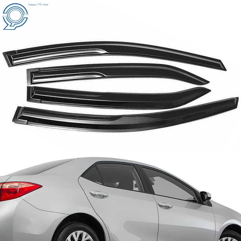 Set of 4 Mugen Style Wavy Window Vent Visors for Toyota Corolla (2014–2019)