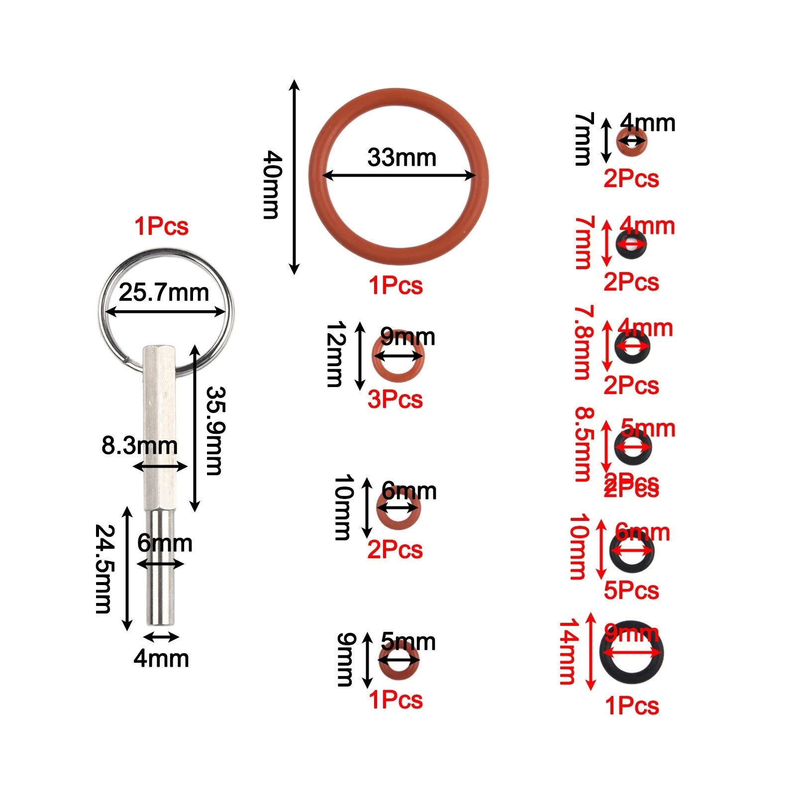 O Ring Set 22 PCS Silicone Rings for Coffee Machines