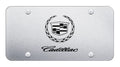 Brushed Stainless Laser Etched Cadillac Script License Plate for Cadillac (2015–2024)