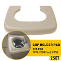 Set of 2 Console Center Cup Holder Pads for Ford F150 (1997–2003) Beige
