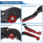 Short Long Brake Clutch Levers for Suzuki Hayabusa GSXR1300 (2008–2020) Black Red