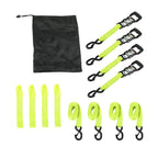 Set of 4 Ratchet Straps for Heavy-Duty Use (5208 lbs, 1.6in x 15ft)