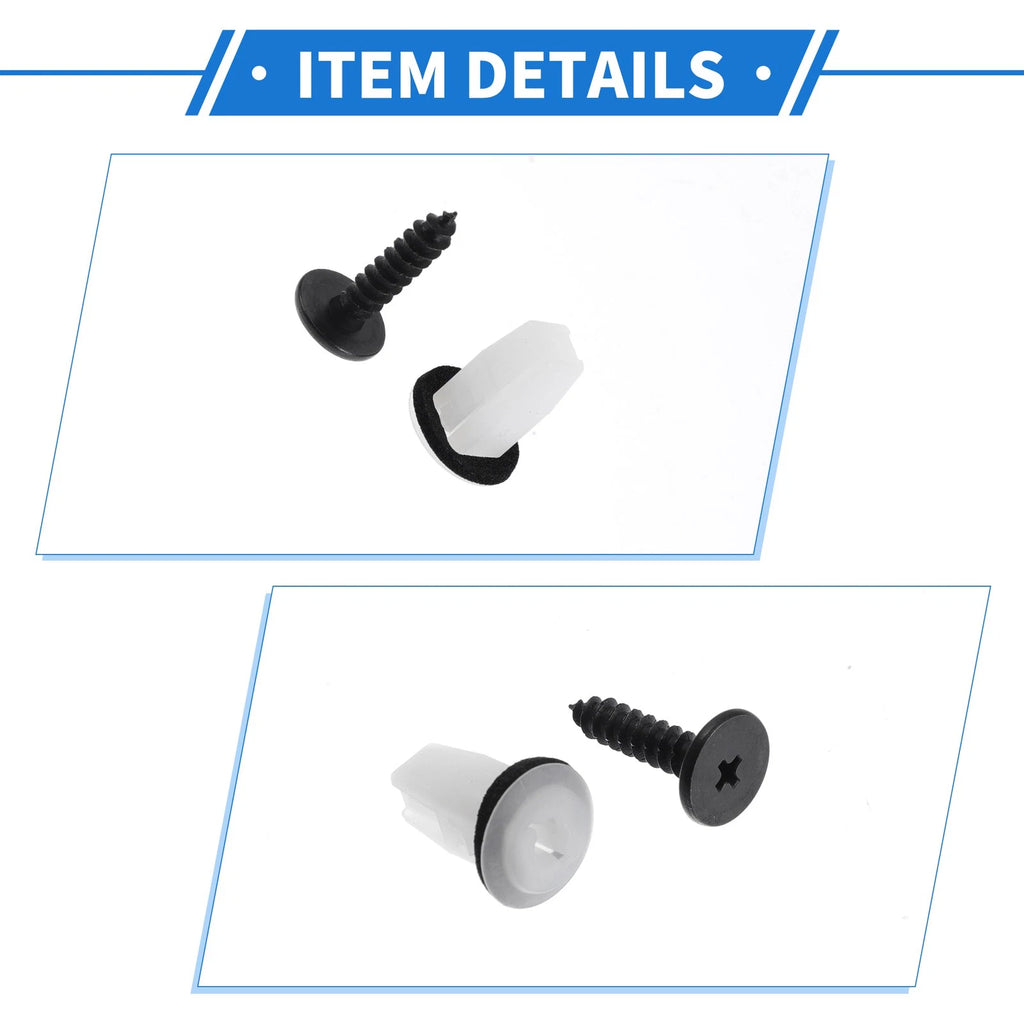 Set of 5 Fender Liner Splash Shield Bumper Cover Screw Kit for Honda Accord 