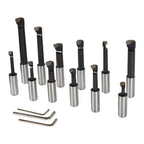 3" Boring Head with R8 Shank & 12 Pcs 3/4" Carbide Boring Bar Set
