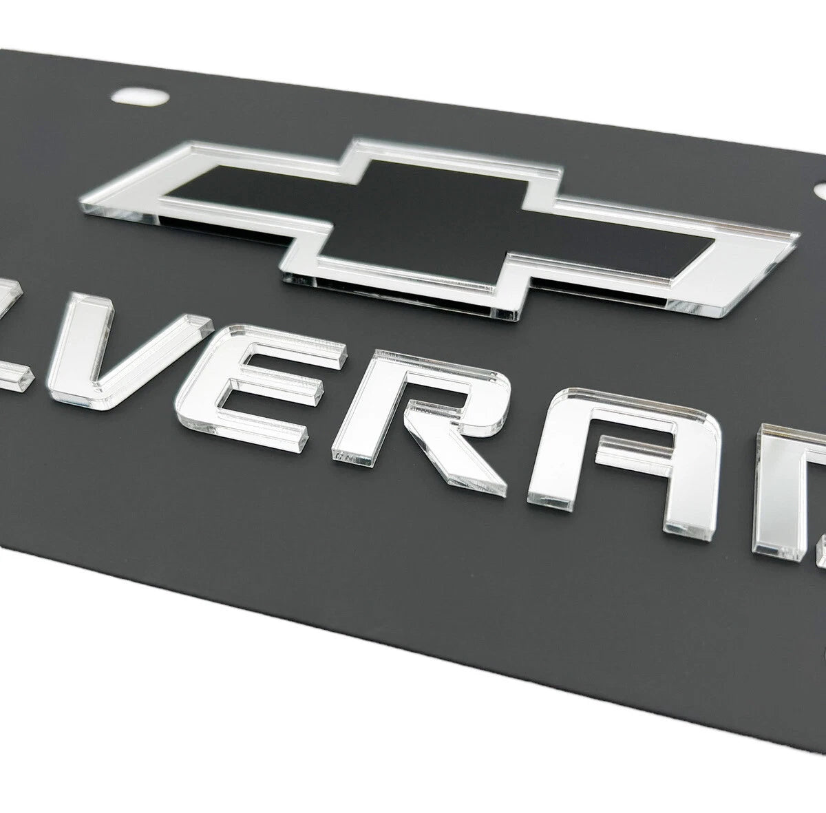 Bowtie Emblem Mirror 3D Black for Chevrolet Silverado (2014–2018)