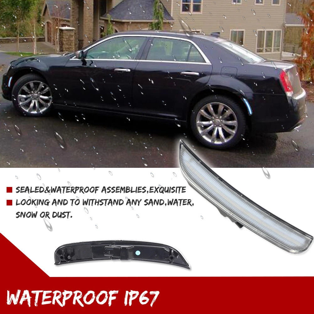 Ice Blue LED Rear Side Marker Lights for Chrysler 300 300C 300S