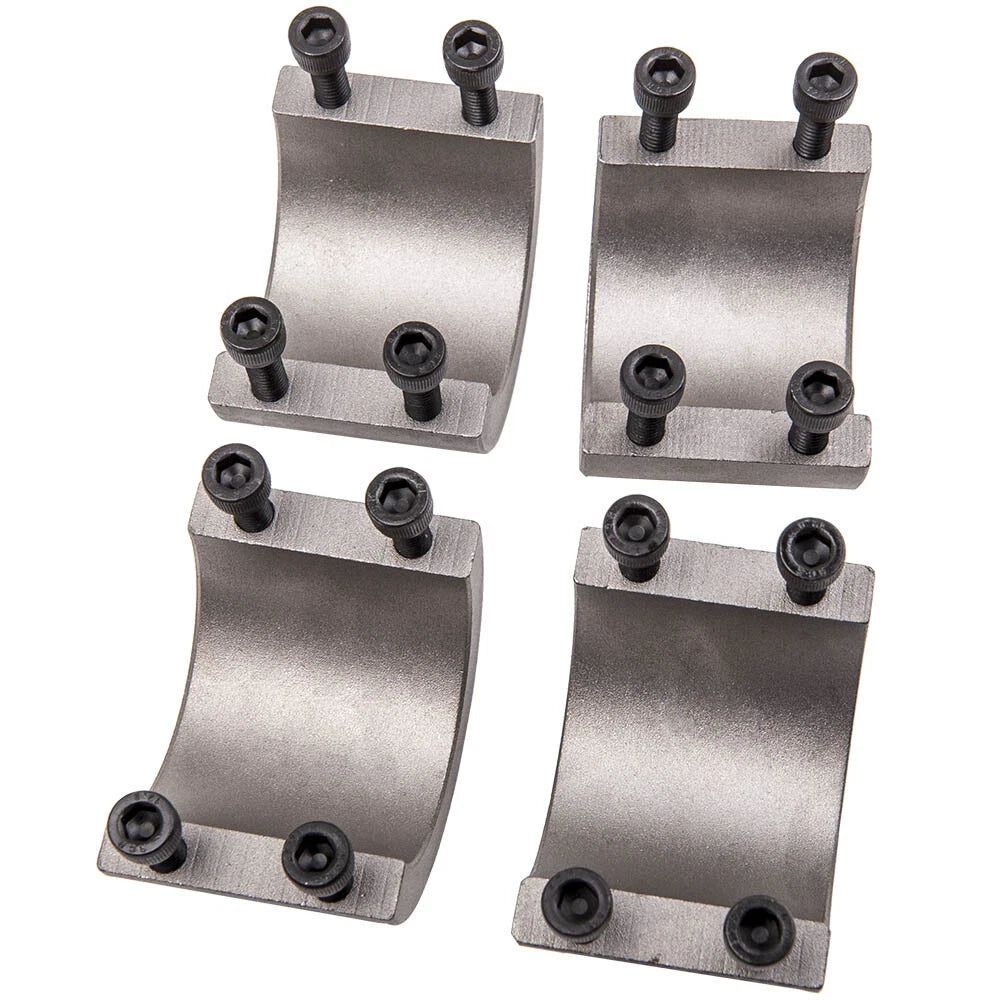 Set of 4 Steel Tube Clamps for Roll Cage Mounts (1.75")
