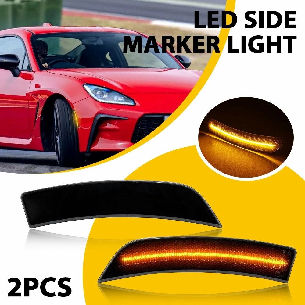 LED Amber Side Marker Lights for Toyota GR86 Subaru BRZ (2022–2023)