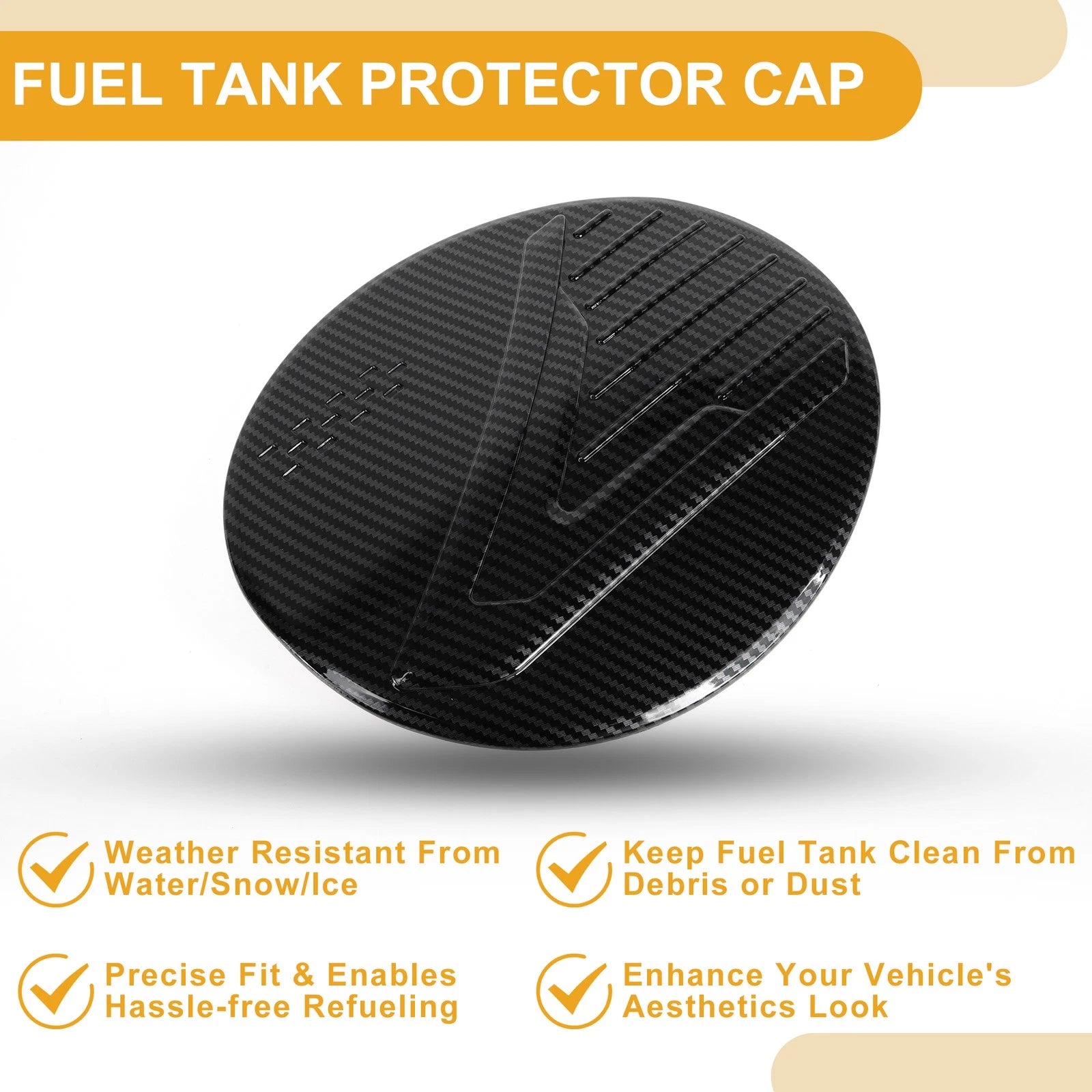 Fuel Tank Door Cap for Subaru Crosstrek (2024–2025) Carbon Fiber Black