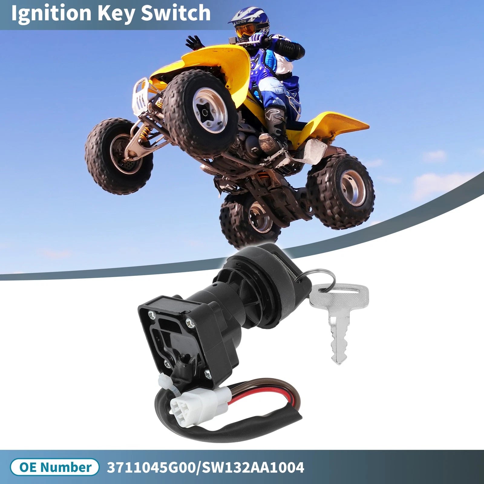 Ignition Key Switch for Suzuki LTR450 (2006–2009), LTZ400 (2009–2013)