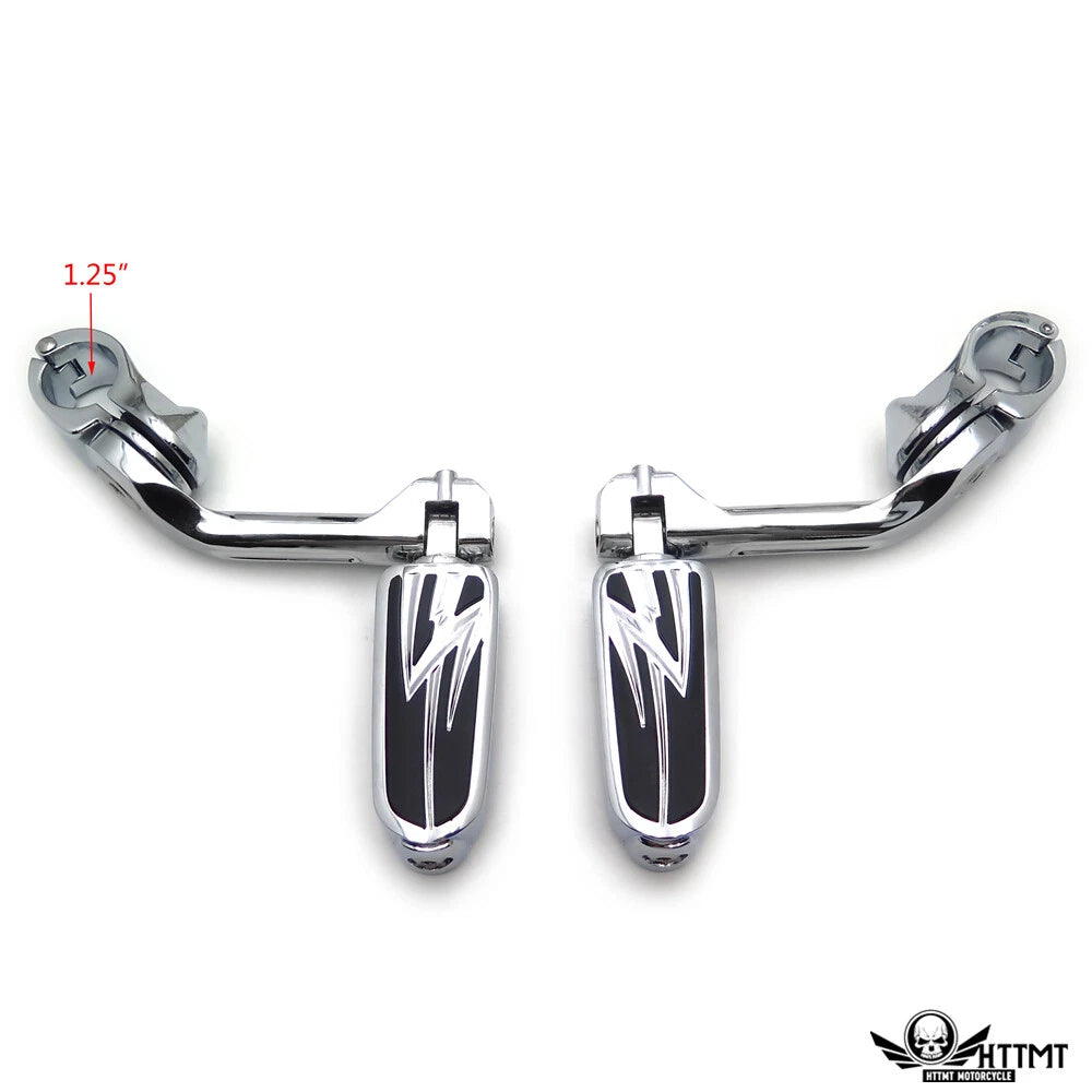 5" Foot Peg Kit for Yamaha XV250 XV400 XV535 (1.25" Engine Guard)