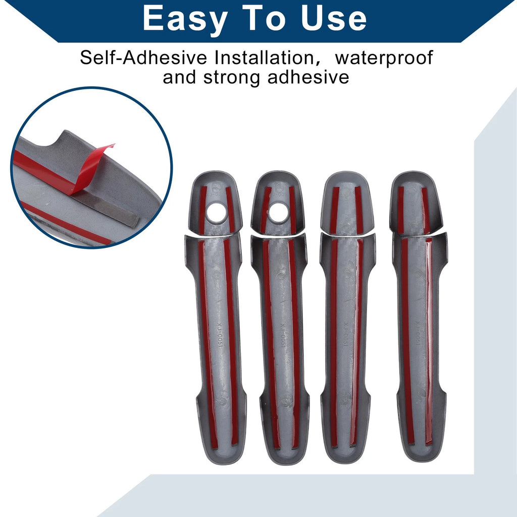 Car Door Handle Cover Trim for Toyota Corolla Sedan (2003–2010) | Carbon Fiber Black