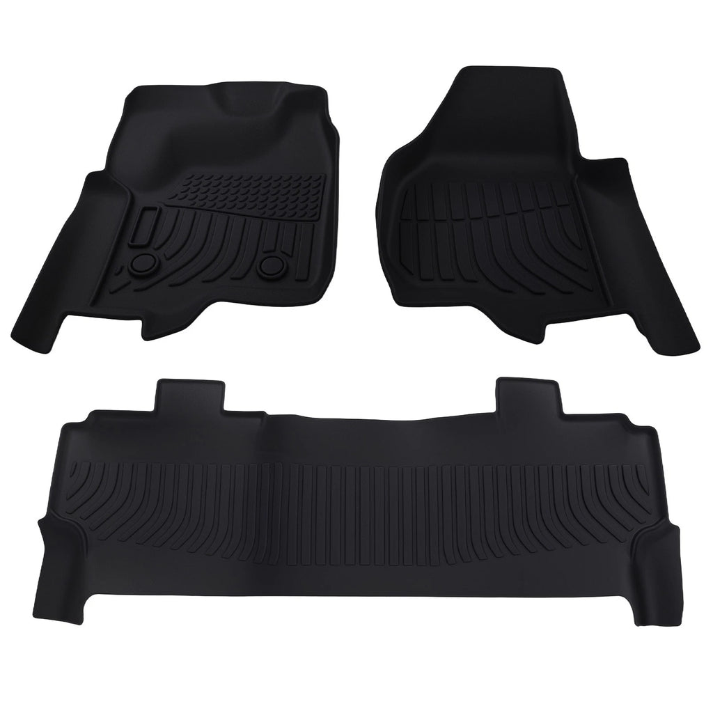 Carpet Floor Mats for Ford F-250 F-350 F-450 SuperCrew (2012–2016) Black