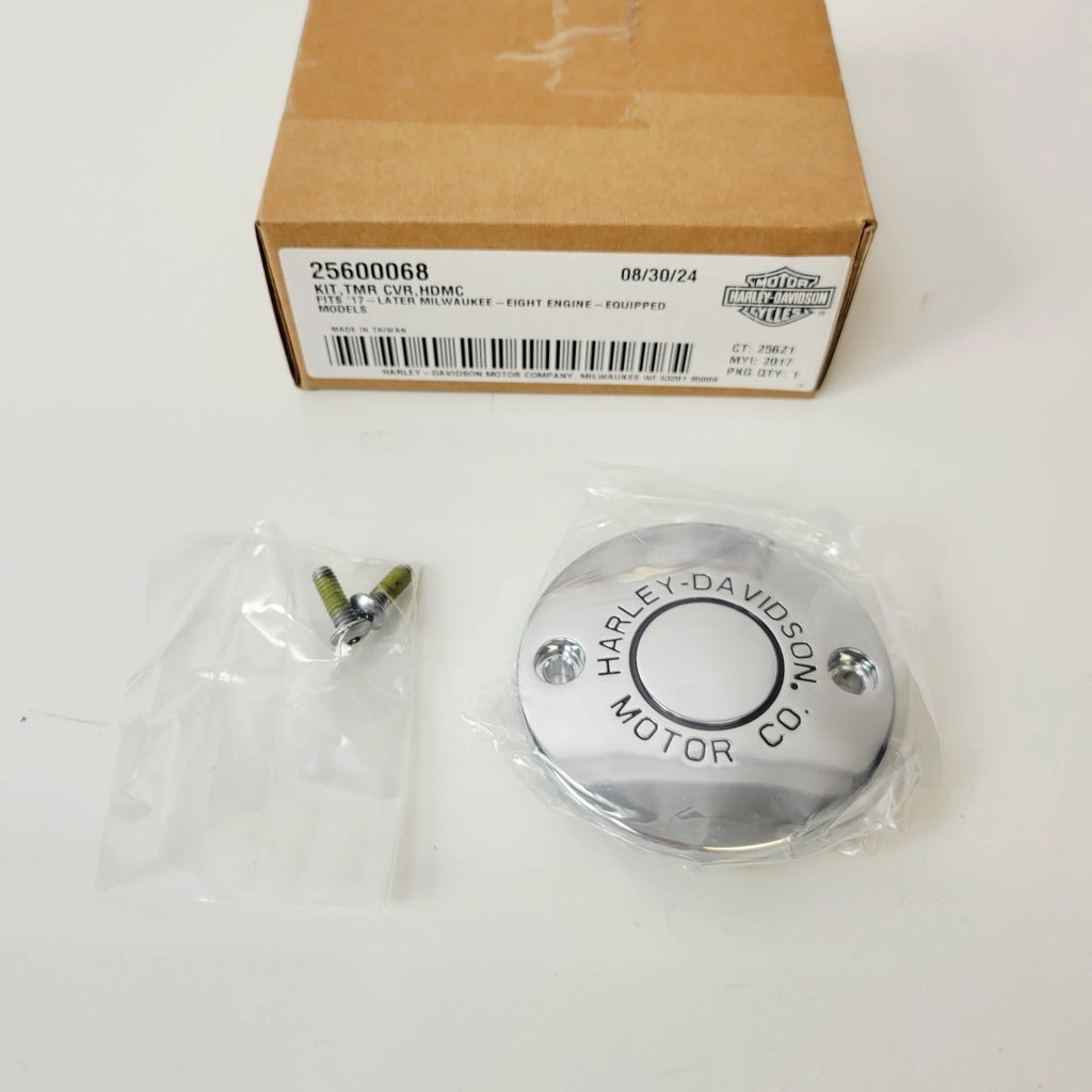 Harley-Davidson M8 Chrome Motor Co. Timer Cover OEM 25600068 (2017–2024)