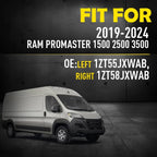 Set of 2 Door Trim Molding for Ram ProMaster (2019–2024) Black