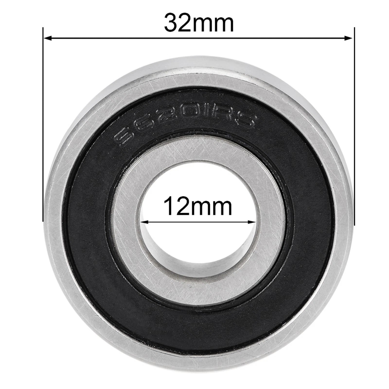 Set of 2 S6201-2RS Deep Groove Ball Bearings 12x32x10mm Double Sealed