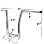 18" Chrome Ape Hanger Handlebar for Harley Softail (2018–2023)