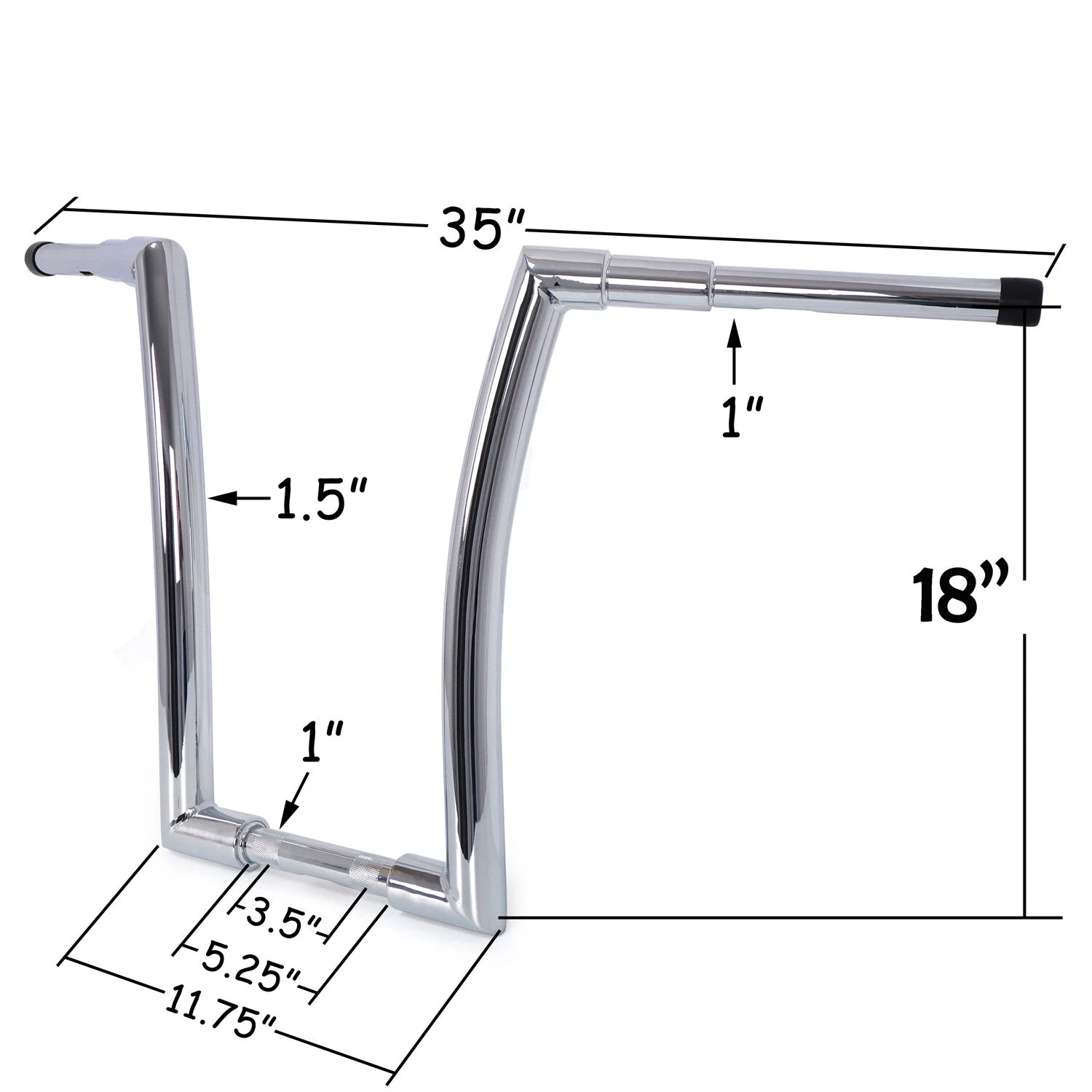 18" Chrome Ape Hanger Handlebar for Harley Softail (2018–2023)