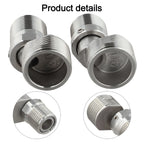 2X 304 Stainless Steel Shower Faucet Adapter with Rotatable Features