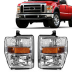 Pair Headlights for Ford F250 F350 F450 F550 Super Duty (2008–2010)
