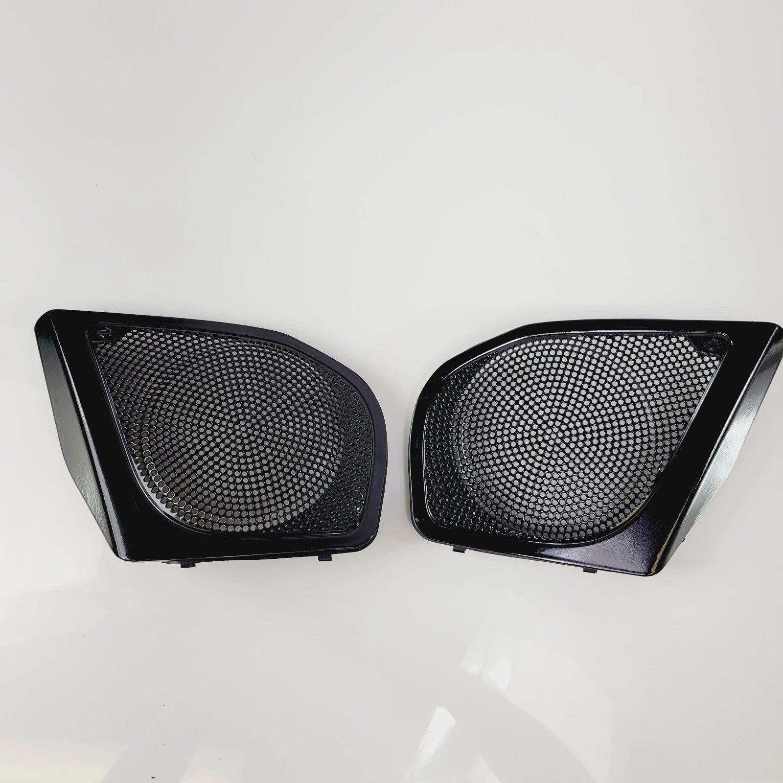Set of 2 Gloss Black Grills for Harley-Davidson Road Glide (OEM 76001323, 76001324)