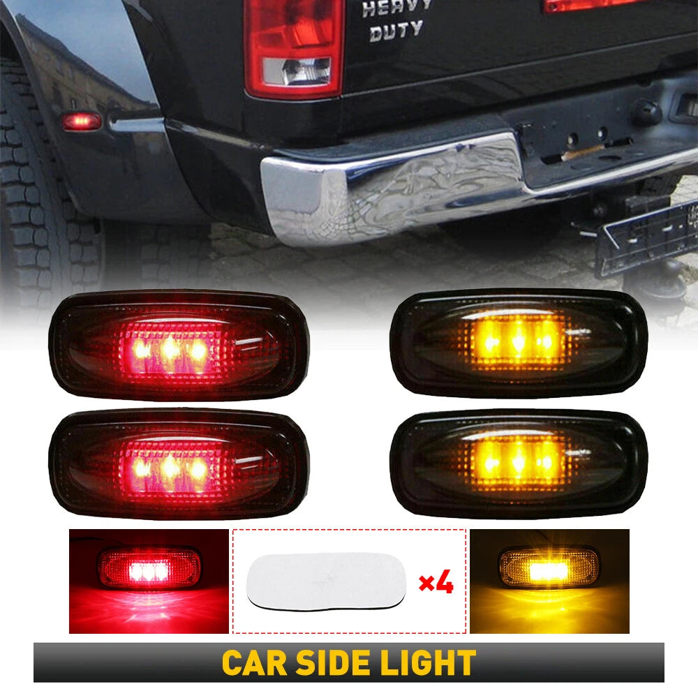 Set of 2 Smoked LED Fender Side Marker Lights for Dodge Ram 2500 3500 (2003–2018)