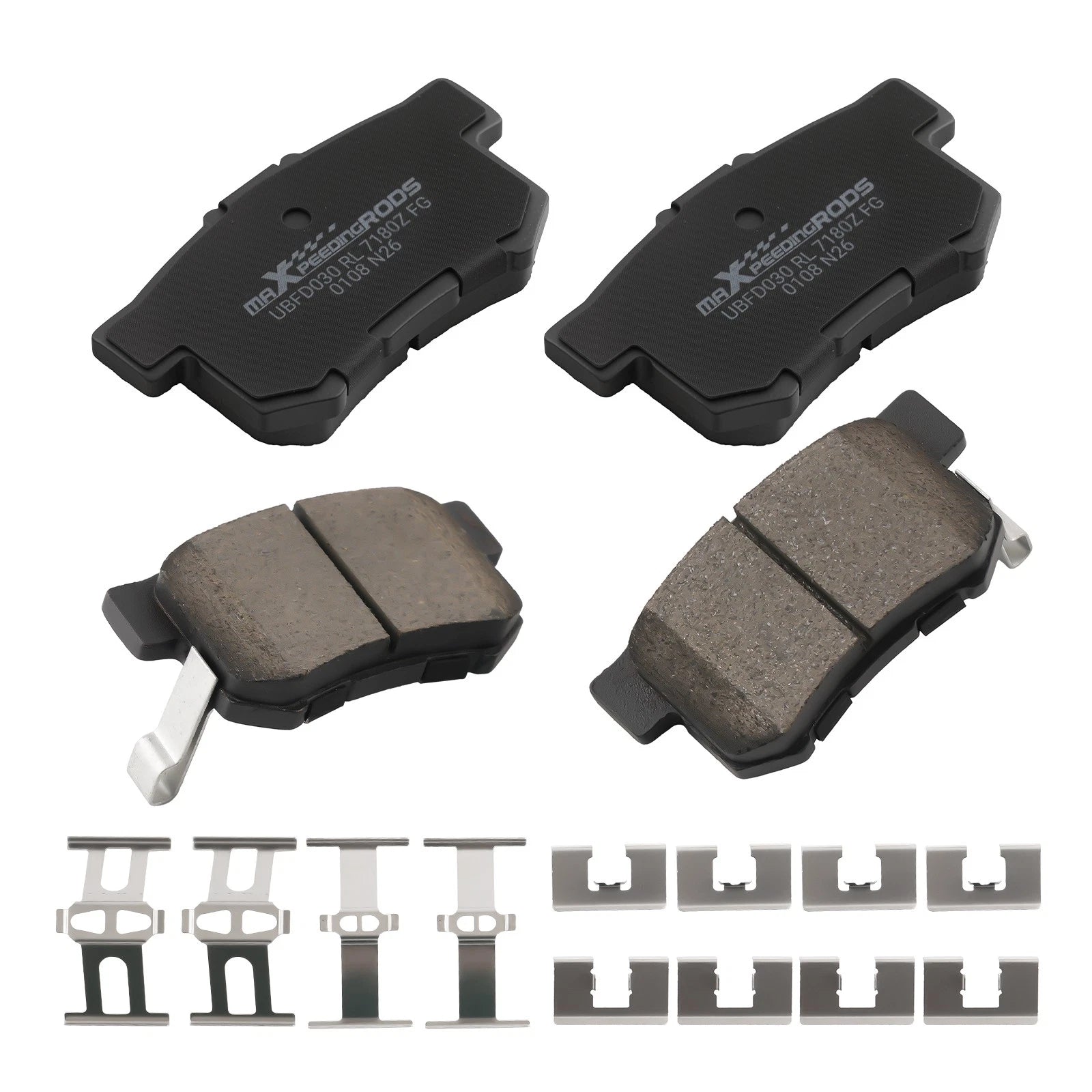 Set of 4 Rear Ceramic Brake Pads for Acura Vigor (1992–1994) Integra (1997–2001)