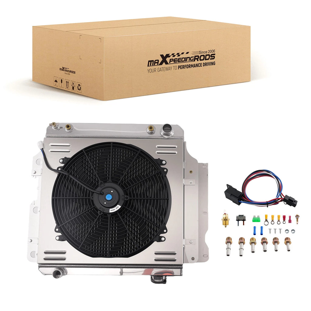 3-Row Aluminum Radiator & Fan Kit for Jeep Wrangler (1997–2006)