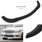 Front Bumper Lip for Mercedes Benz W204 C Class (2008–2011) Matt-Black