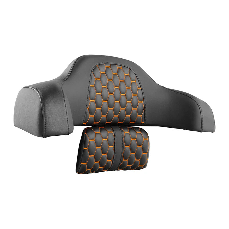 Rear Trunk Passenger Backrest for Indian Roadmaster (2015–2023) Black Orange
