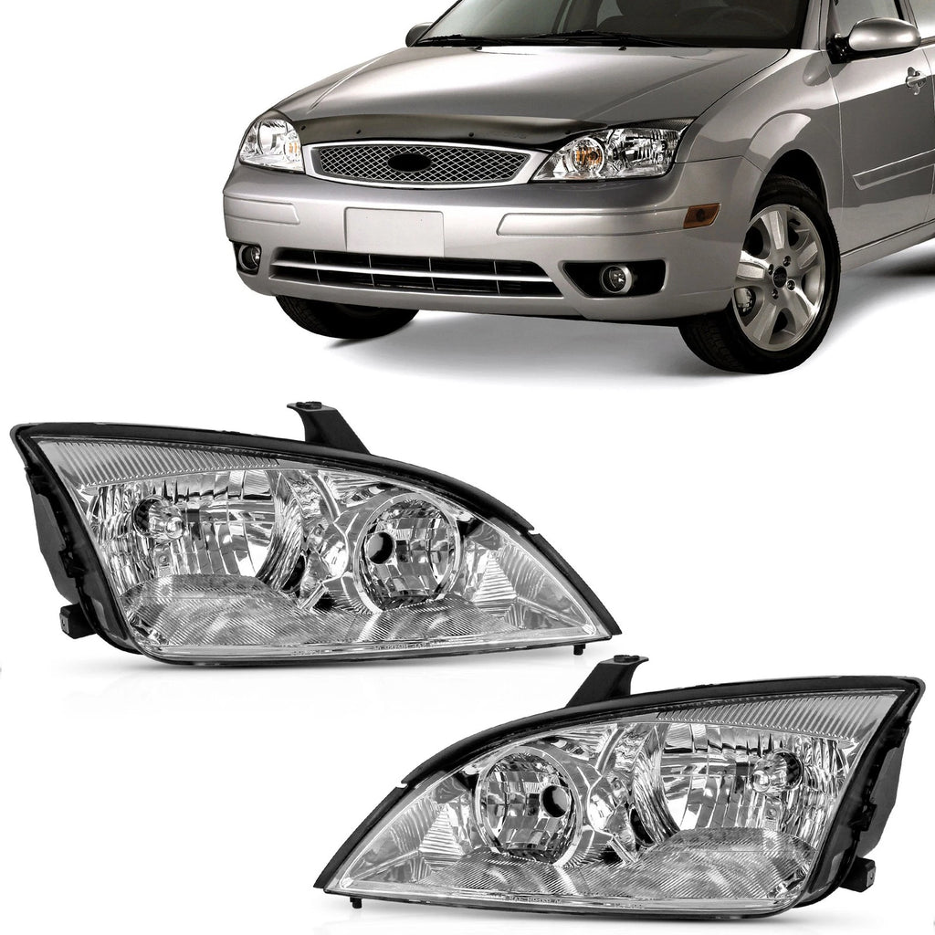 Set of 2 Halogen Headlights for Ford Focus ZX4 ST (2005–2007)