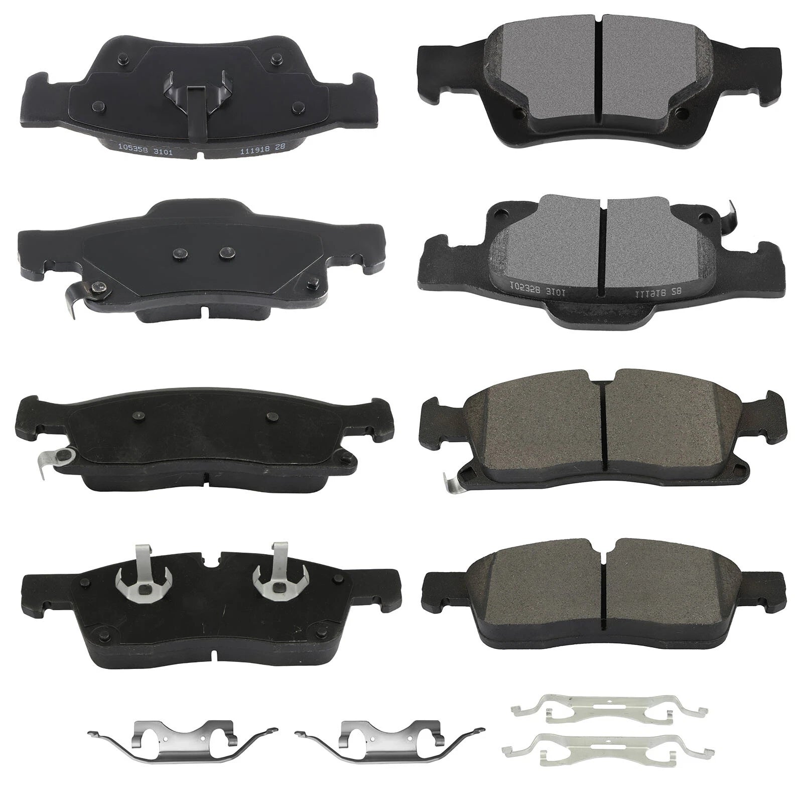 Front and Rear Metallic Brake Pads for Dodge Durango (2022)