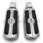 Chrome Gear Skull Footpeg for Harley Softail Slim FLSL Breakout FX (2018–2023)