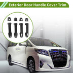 Exterior Door Handle Cover Trim for Toyota Alphard (2015–2021) Carbon Fiber Black