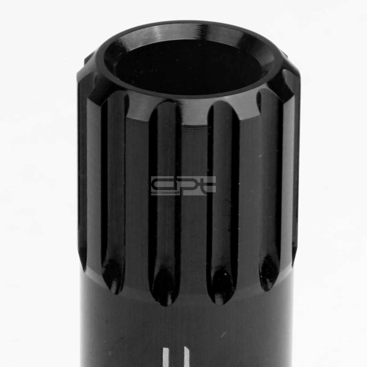 Open-End Aluminum Black Lug Nuts + Adapter M12x1.5 for Vehicles