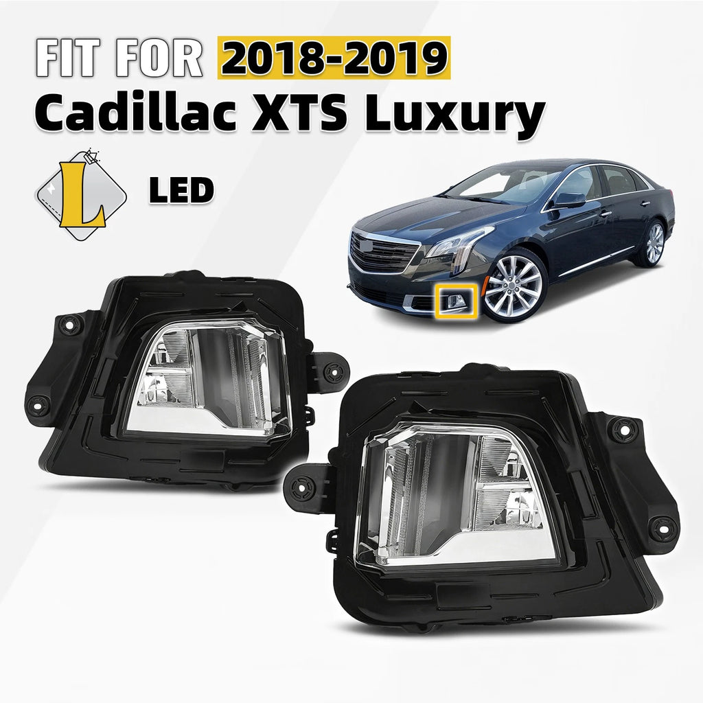 LED Daytime Running Light Fog Lamp Set for Cadillac XTS (2018–2019)